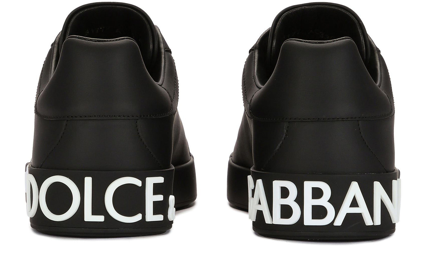 DOLCE & GABBANA Calfskin nappa Portofino sneakers with DG logo print