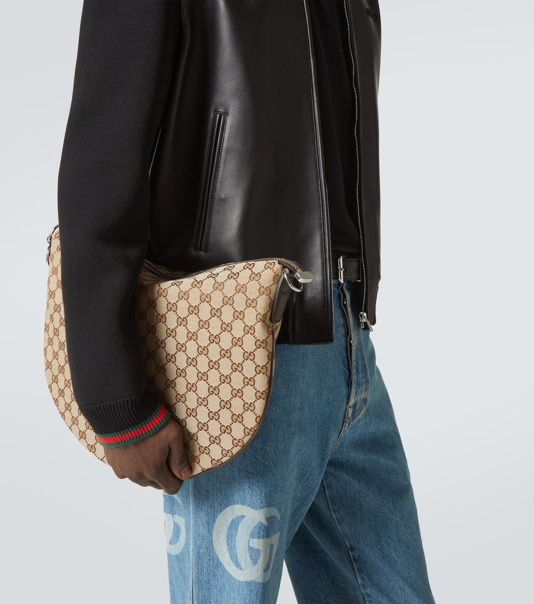 Gucci Gucci B GG Canvas Medium shoulder bag