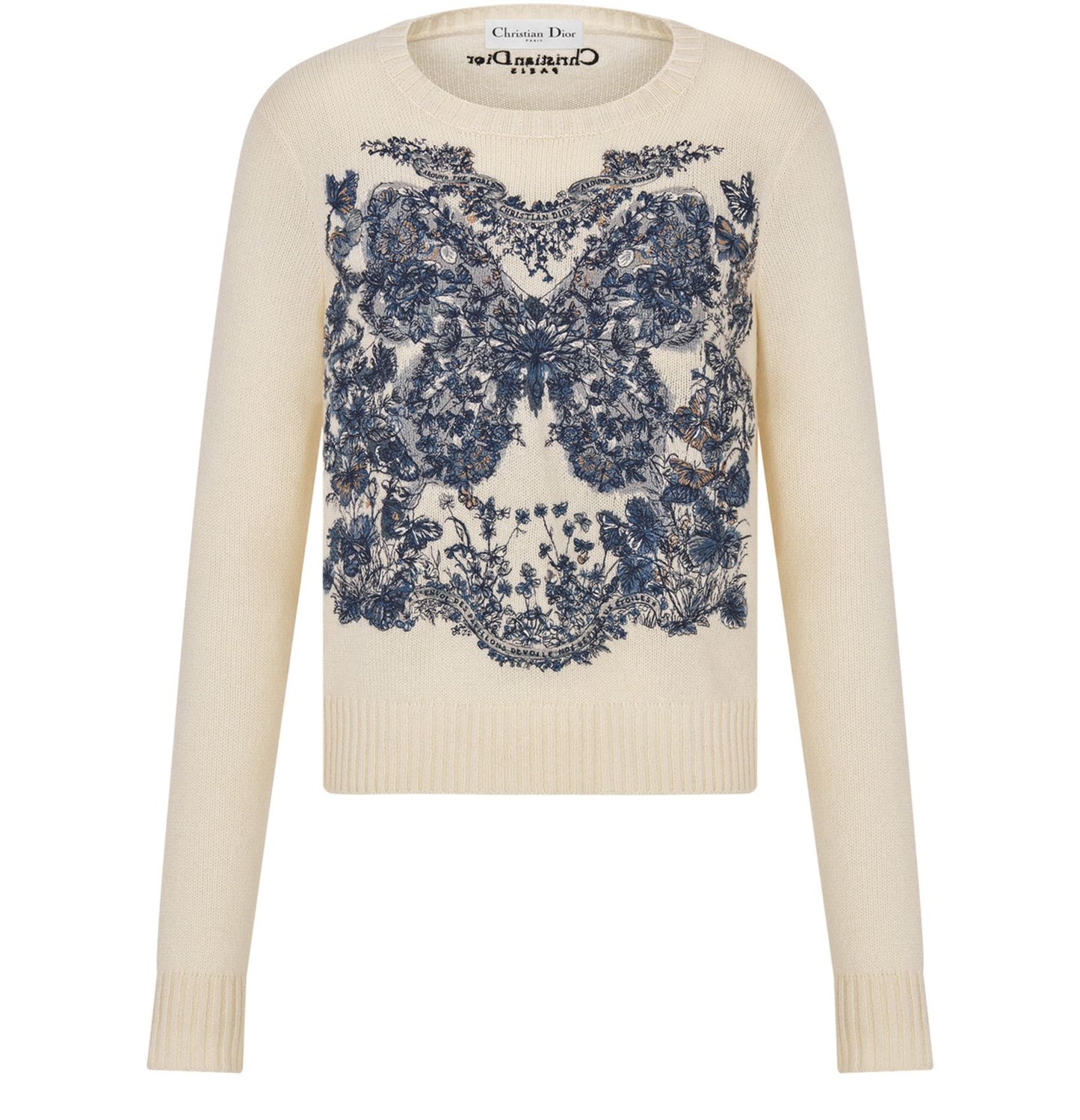 DIOR Pull brodé papillon