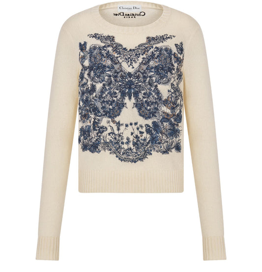 DIOR Butterfly embroidered jumper