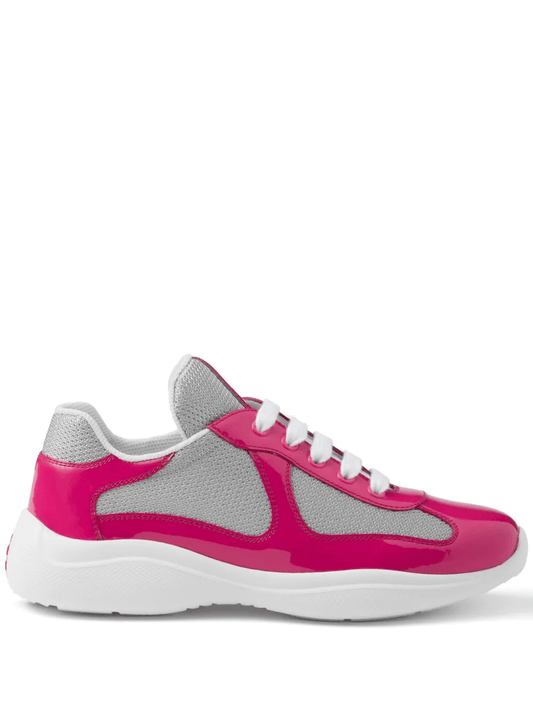 Prada America's Cup fuchsia pink  panelled sneakers