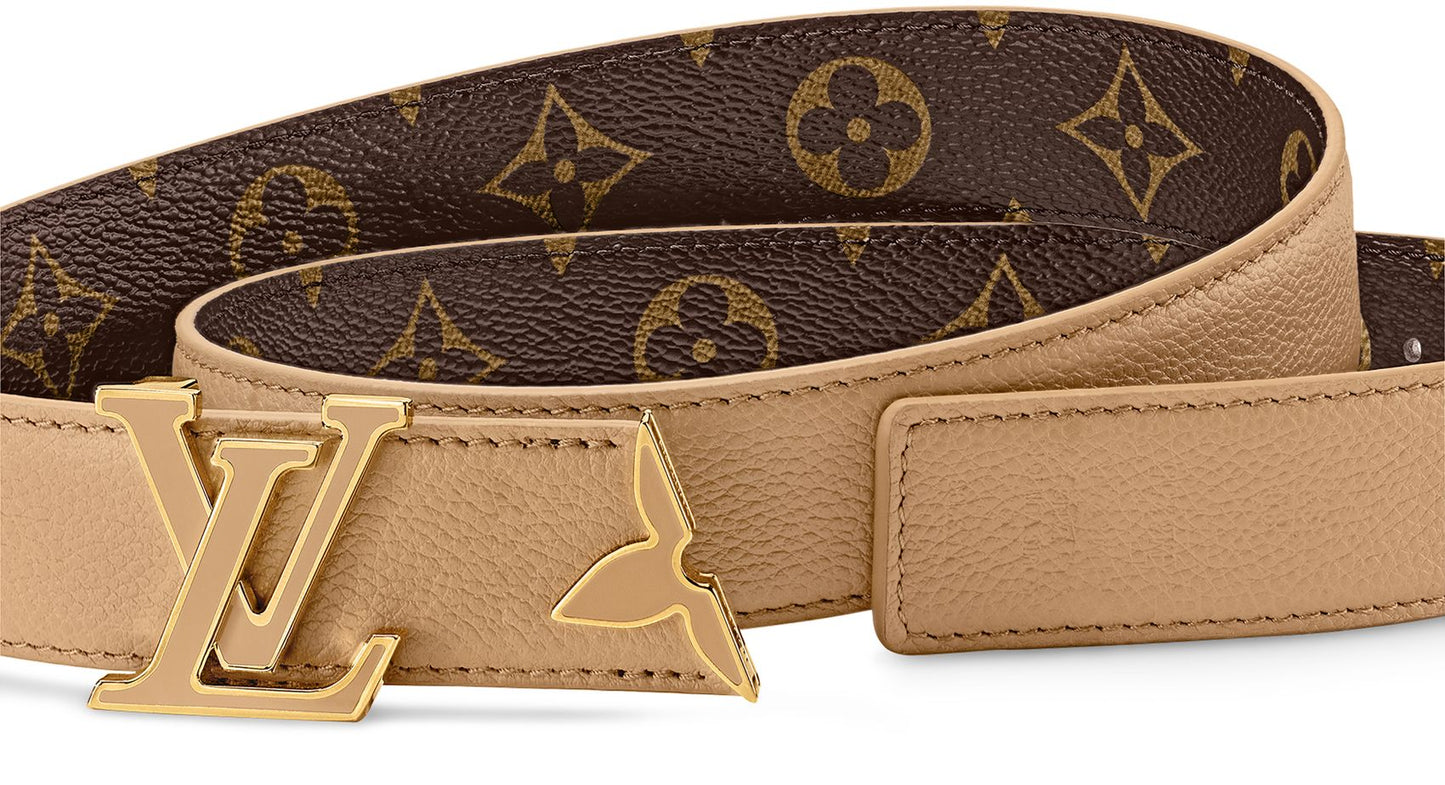 LOUIS VUITTON Pretty LV Enamel 30mm Reversible Belt