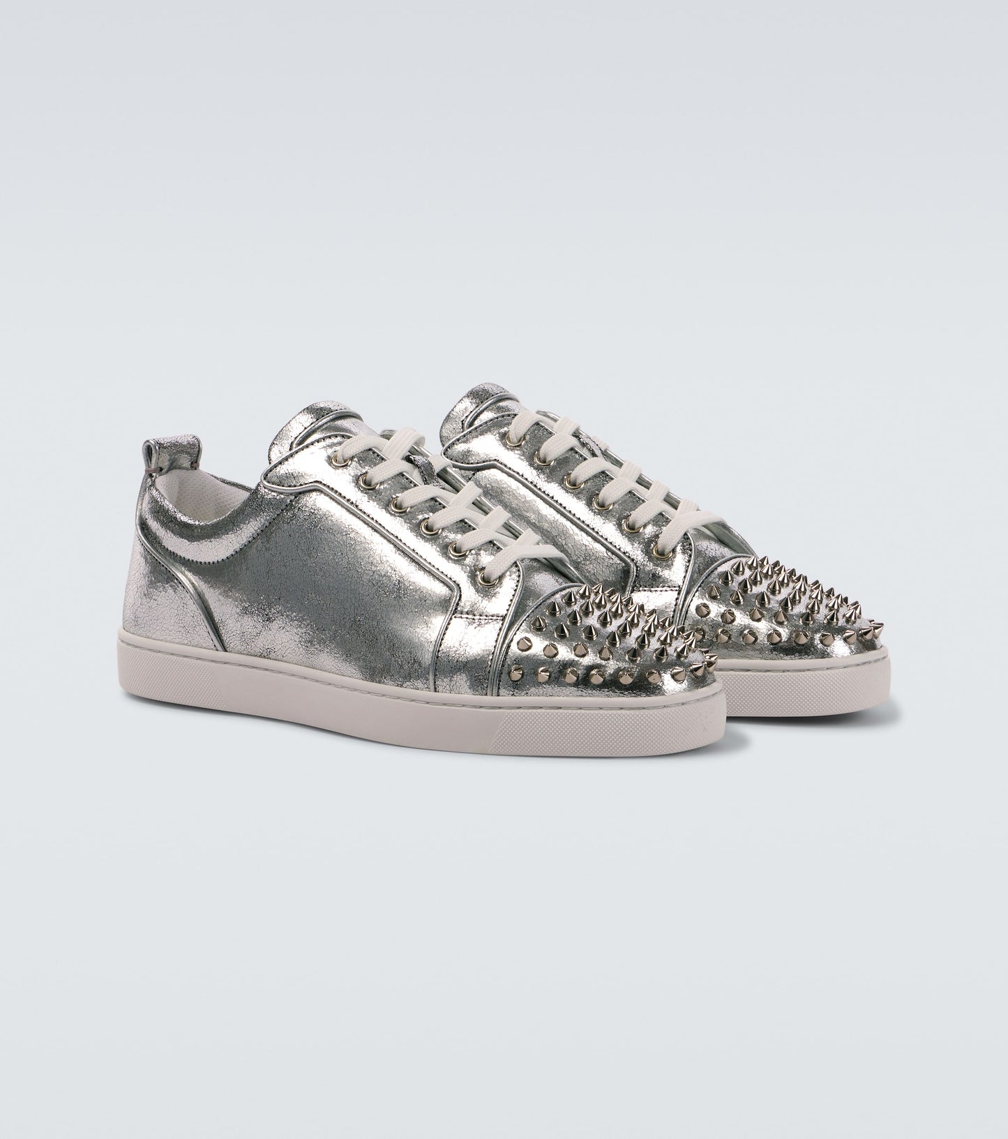 Christian Louboutin Louis Junior metallic leather sneakers