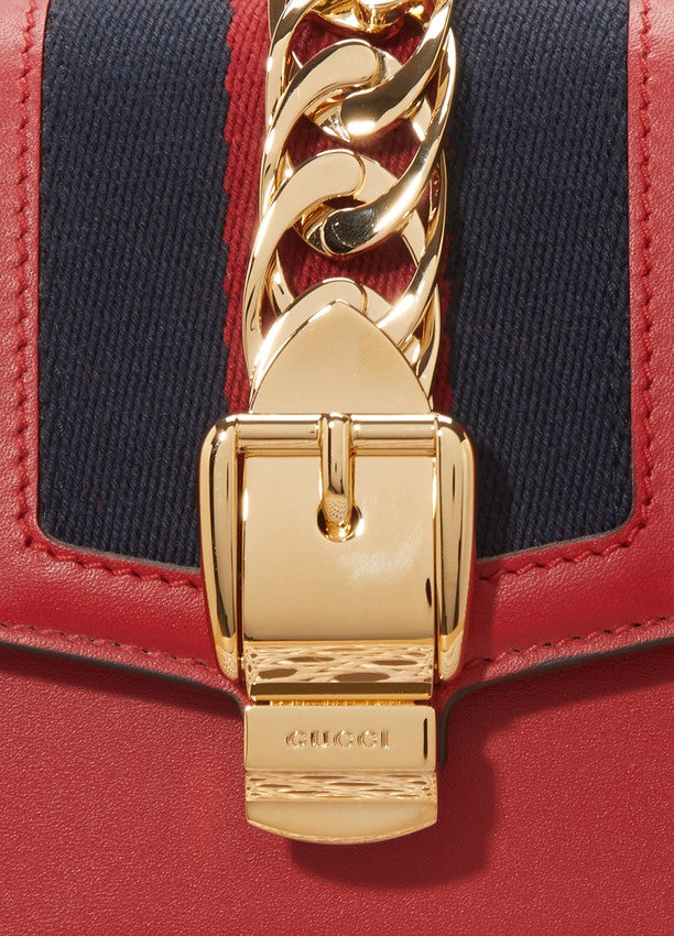 GUCCI Sylvie leather mini chain bag