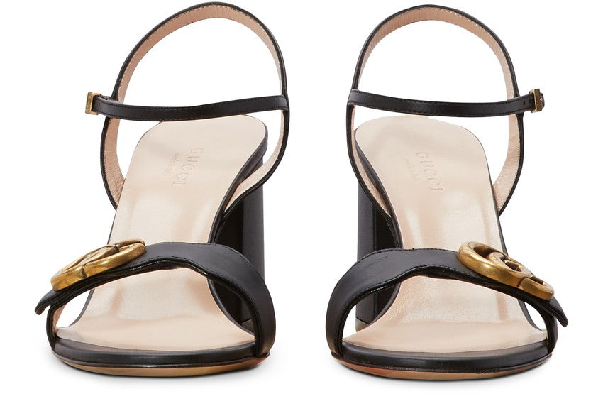 GUCCI Marmont Leather mid-heel sandals