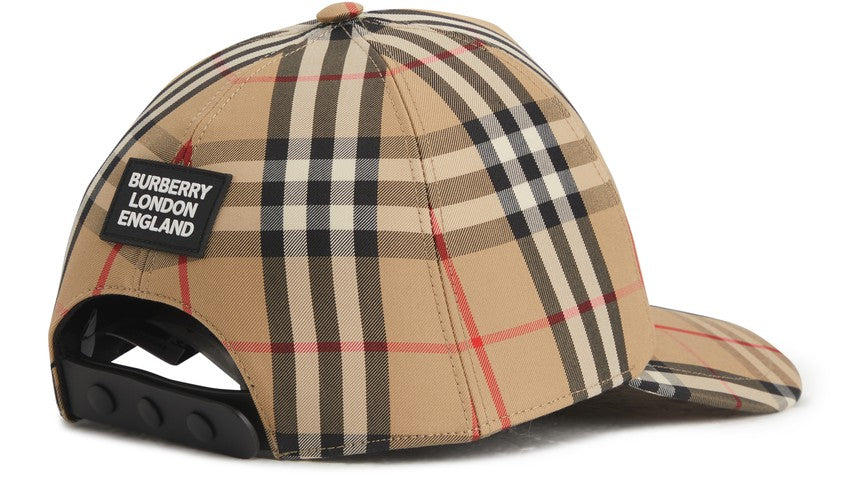 BURBERRY Check pattern trucker cap