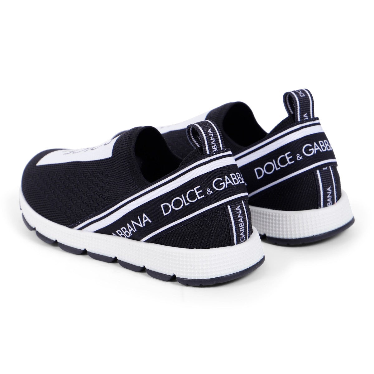 Boy & Girl DOLCE & GABBANA Logo Slip-On Sneakers in Black