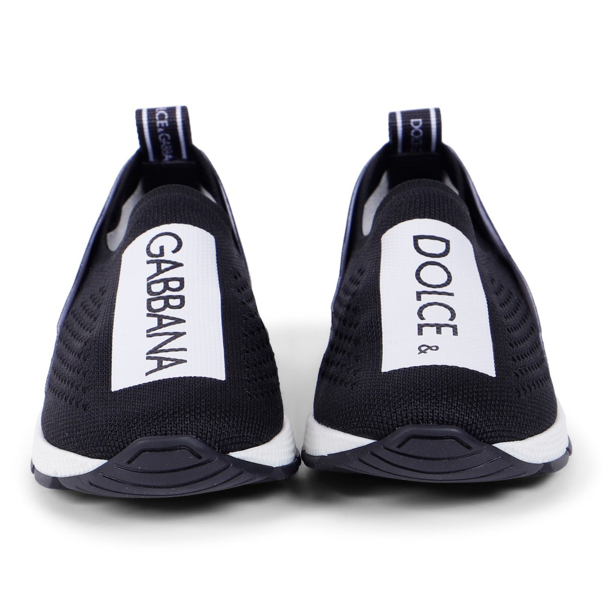 Boy & Girl DOLCE & GABBANA Logo Slip-On Sneakers in Black