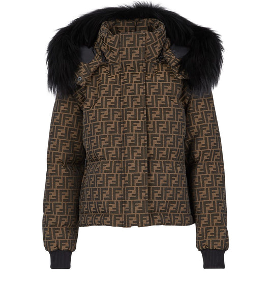 Chaqueta de plumas de lona FENDI