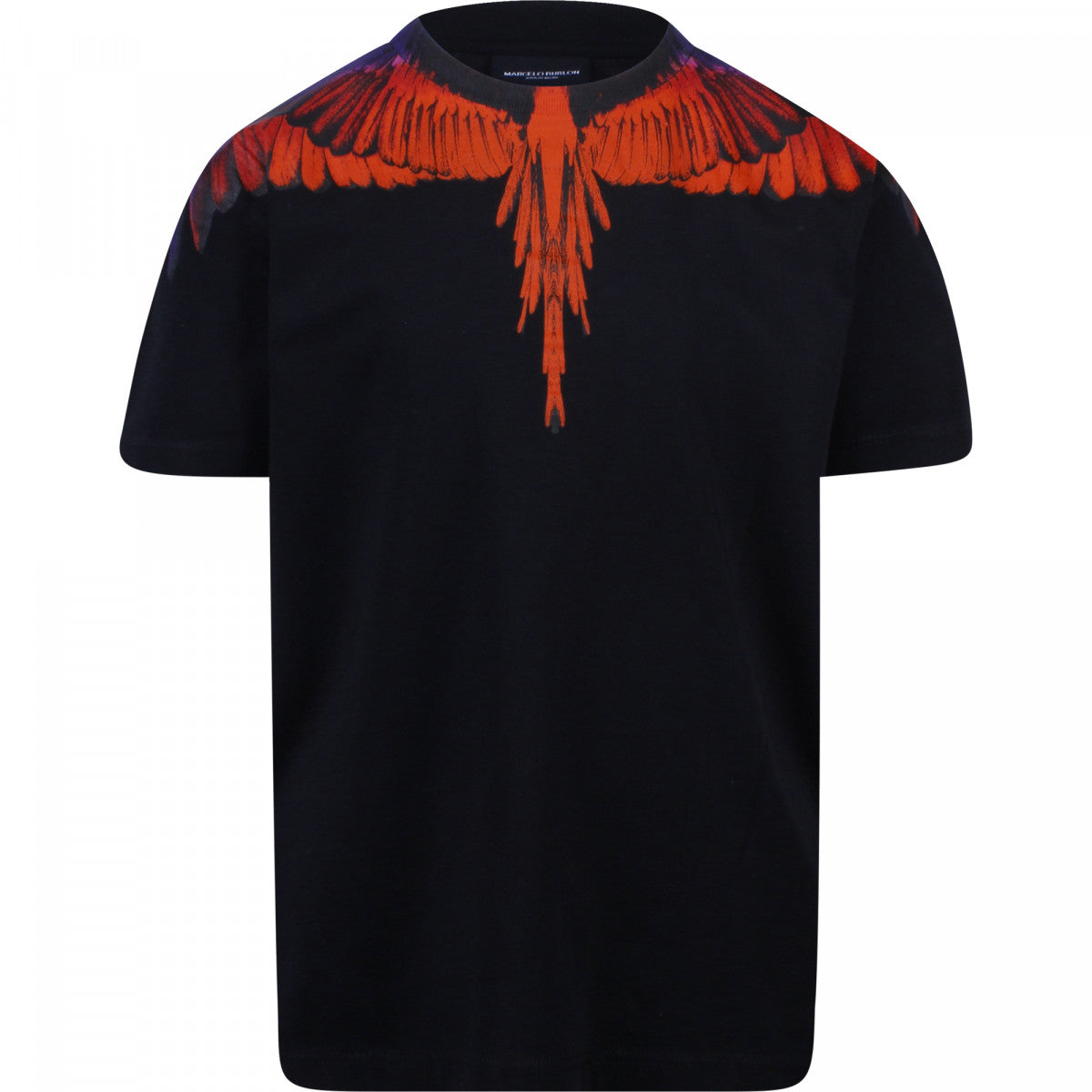 T-shirt ailé multicolore MARCELO BURLON pour garçon en noir