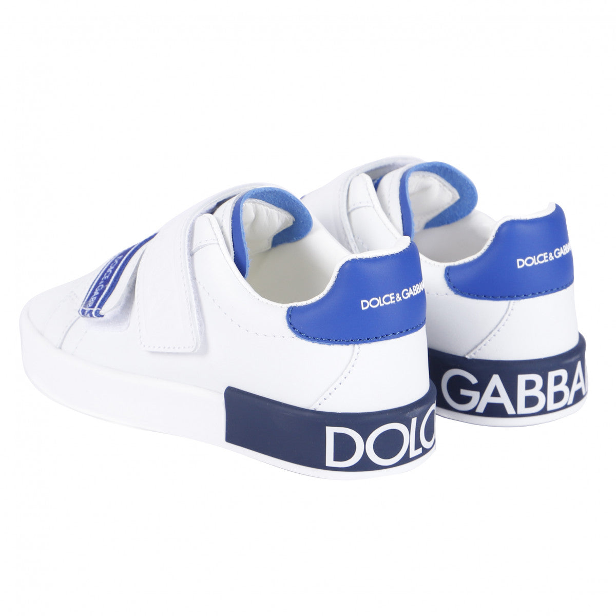 Boy & Girl DOLCE & GABBANA Logo RIbbon Sneakers in White