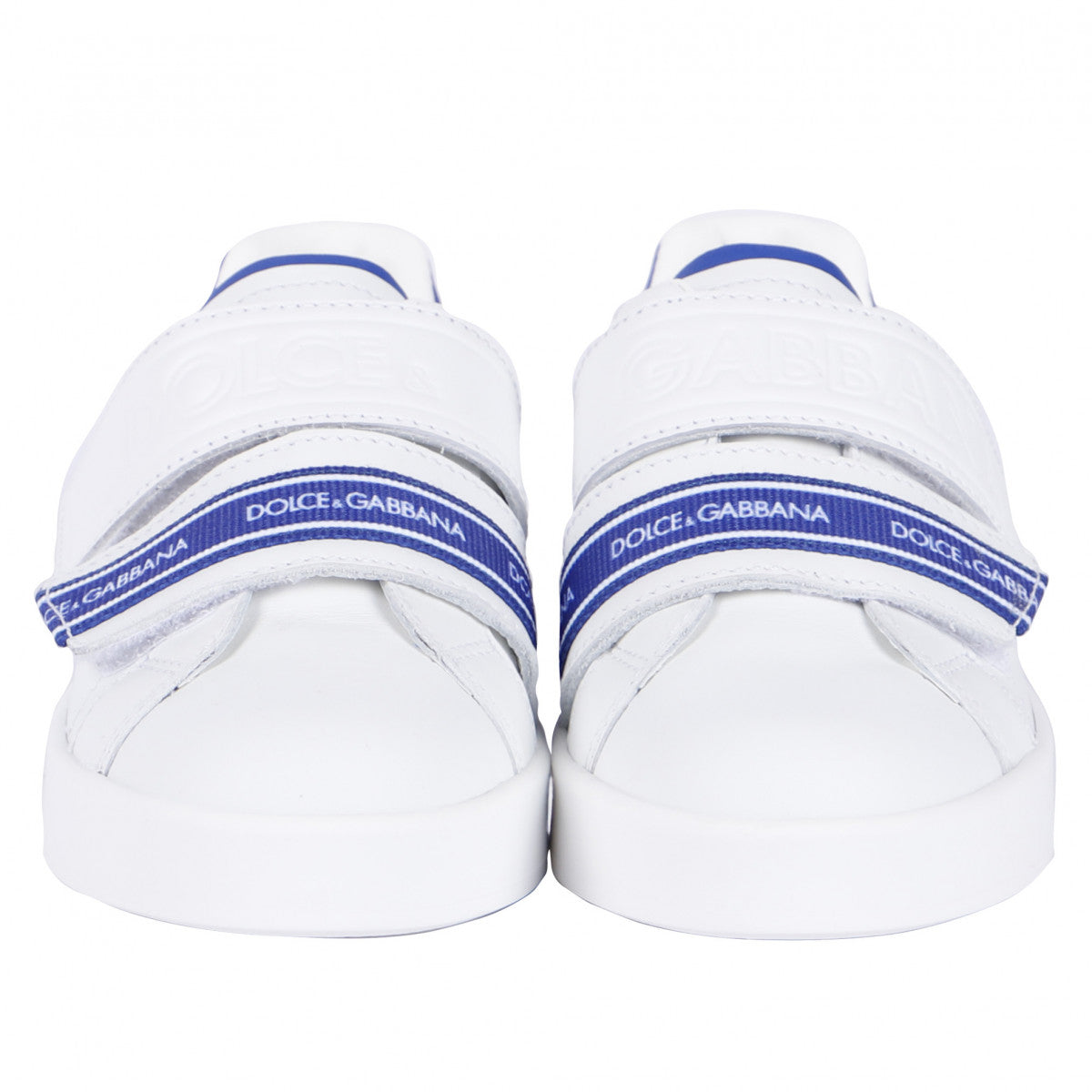 Boy & Girl DOLCE & GABBANA Logo RIbbon Sneakers in White