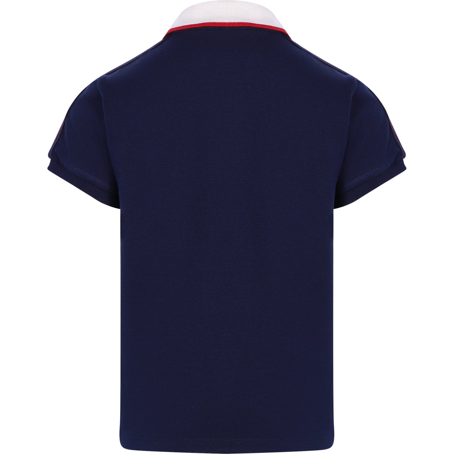 Boy GUCCI Polo Shirt in Navy Blue with Color Detail
