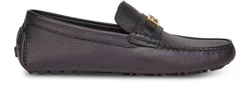 FENDI Pilote en cuir noir