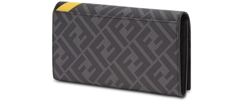 FENDI CONTINENTAL Cartera de tela gris