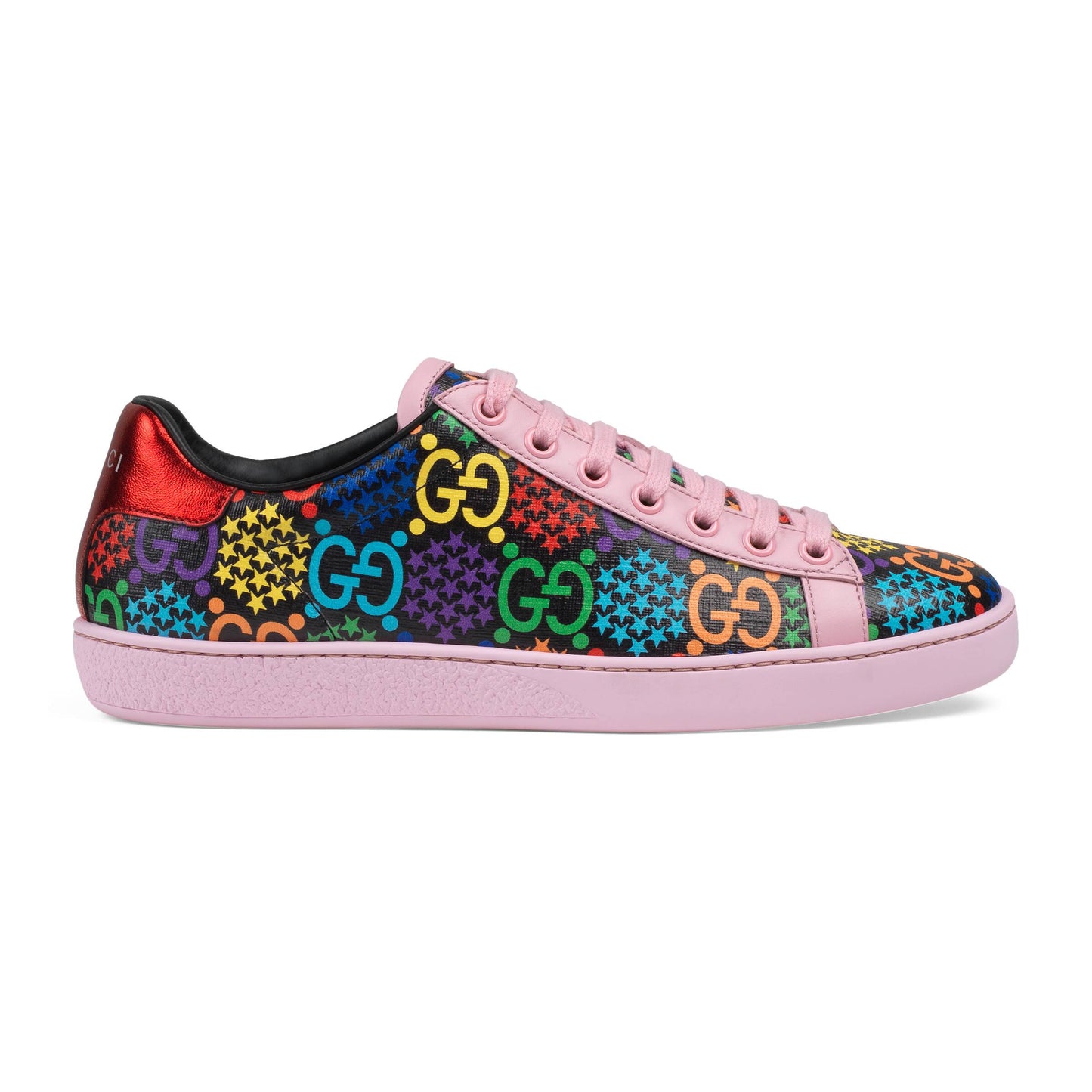 Zapatillas de deporte rosas con GG Psychedelic Ace de Gucci