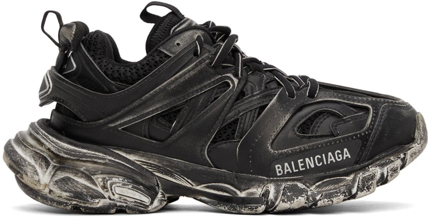 BALENCIAGA Black Faded Track Sneakers - UN ATELIER