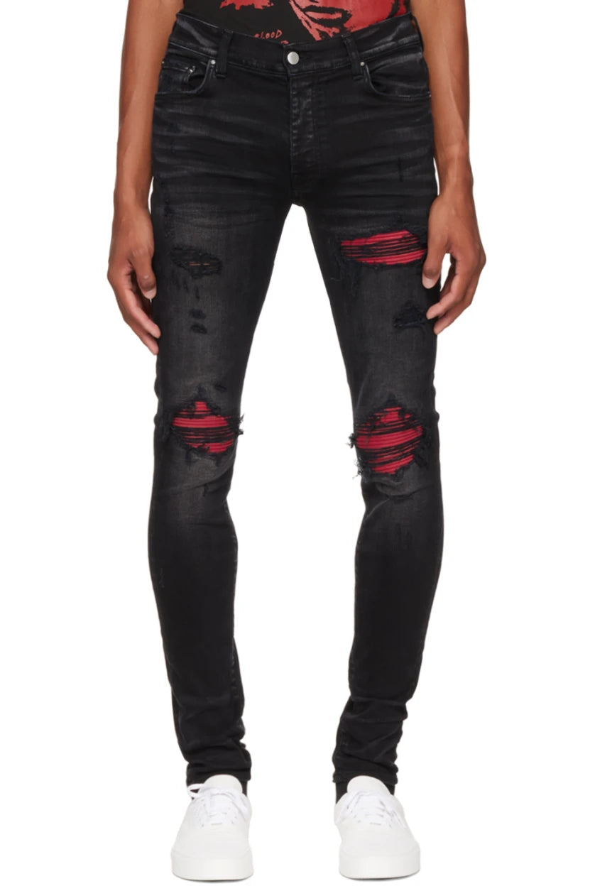 AMIRI Watercolor Logo Jean In Aged Black