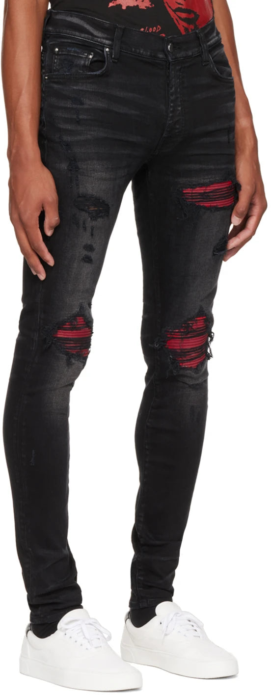 AMIRI Watercolor Logo Jean In Aged Black