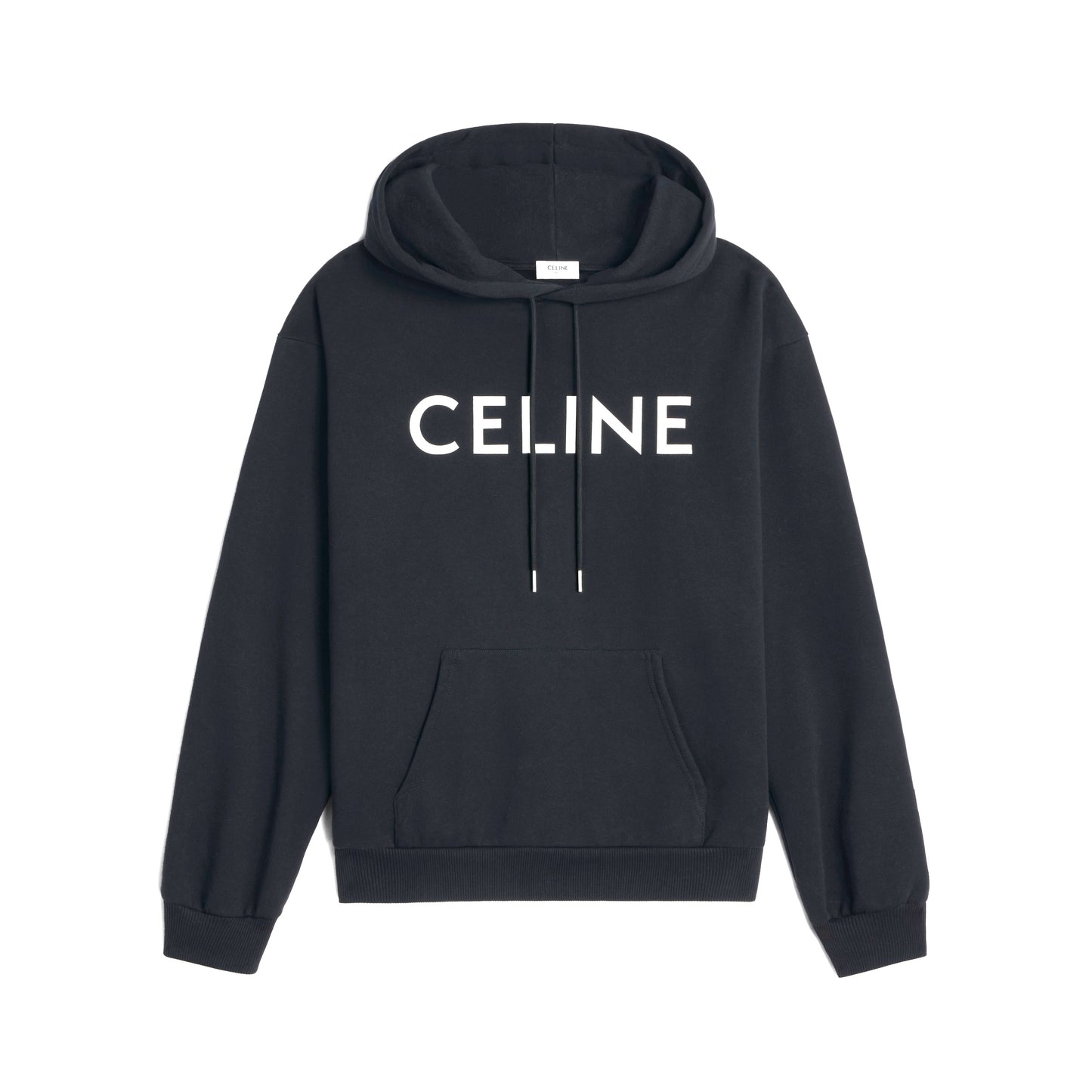 Celine Hoodie Loose hooded sweatshirt in cotton fleece