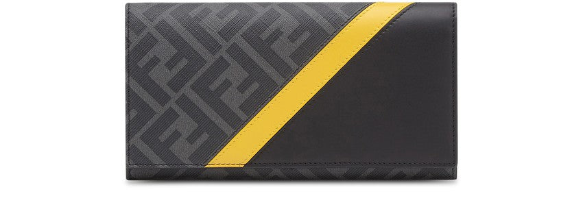 FENDI CONTINENTAL Cartera de tela gris