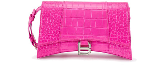 BALENCIAGA Bolso Hourglass Baguette efecto cocodrilo