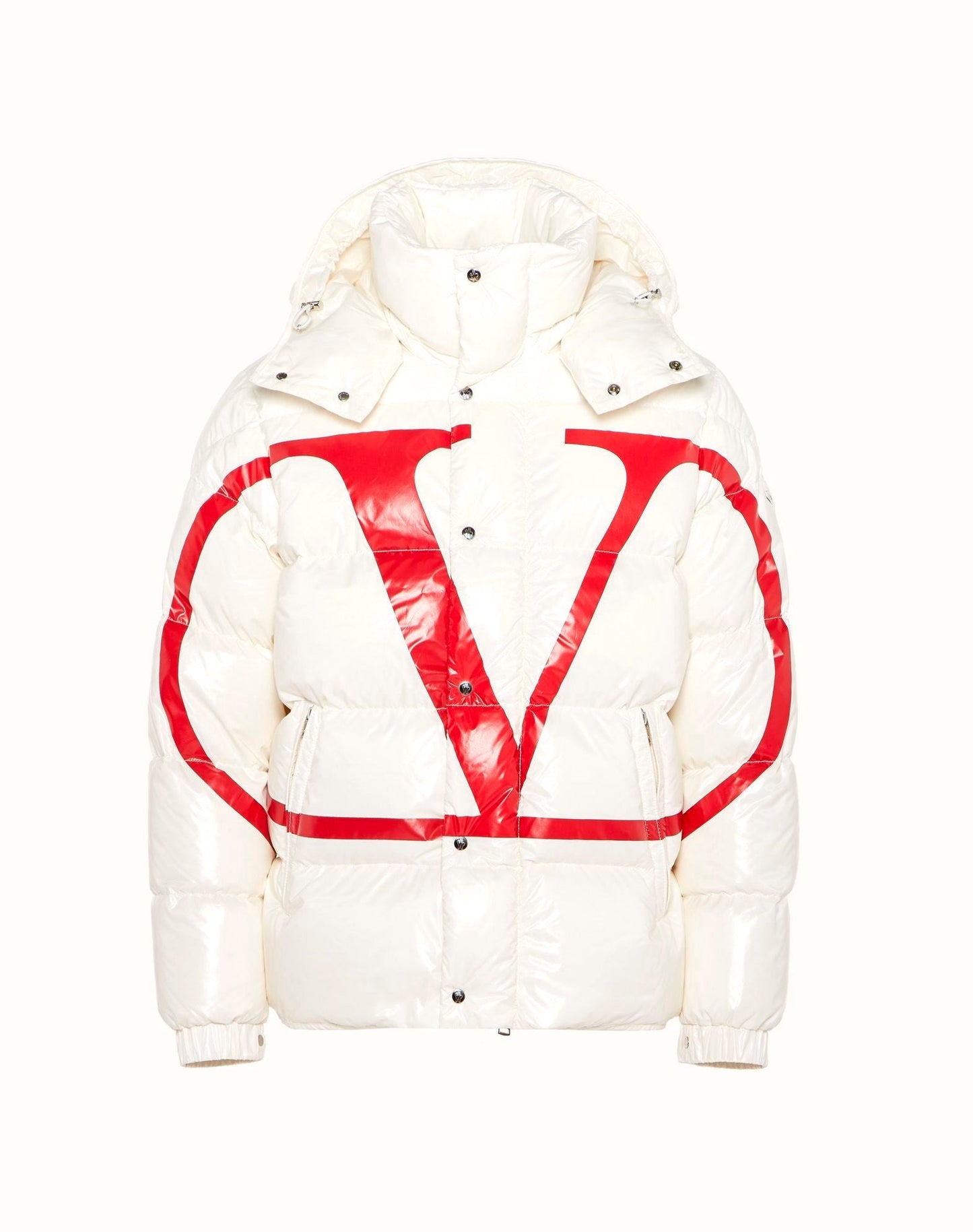 Valentino Moncler VLOGO Veste matelassée en nylon laqué