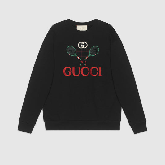 Women Gucci Oversize sweatshirt with Gucci Tennis