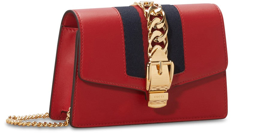 Bolso mini con cadena GUCCI Sylvie de piel