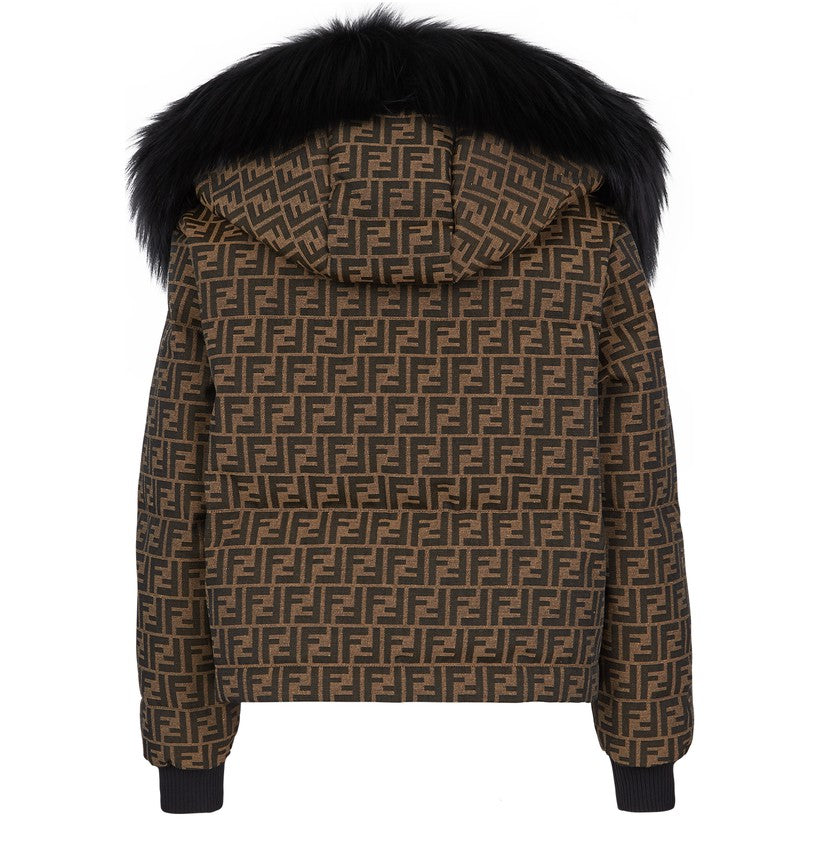 Chaqueta de plumas de lona FENDI