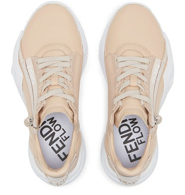 Fendi Flow Zapatillas bajas de cuero beige