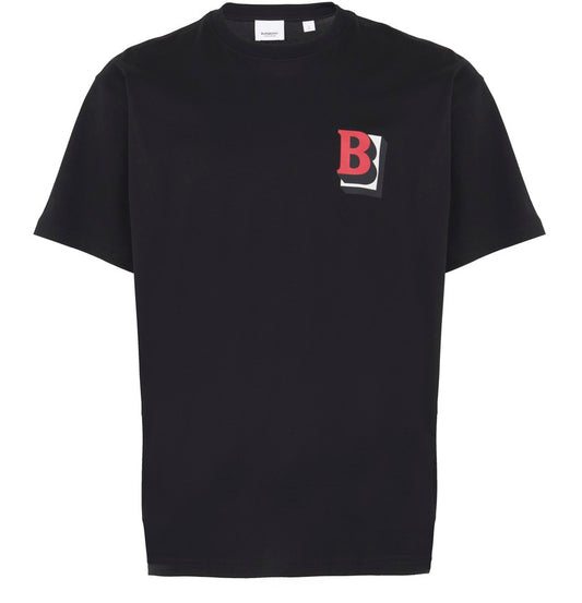 BURBERRY T-shirt oversize en coton avec lettre graphique