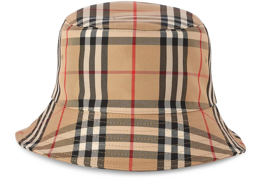 BURBERRY Check pattern bucket hat