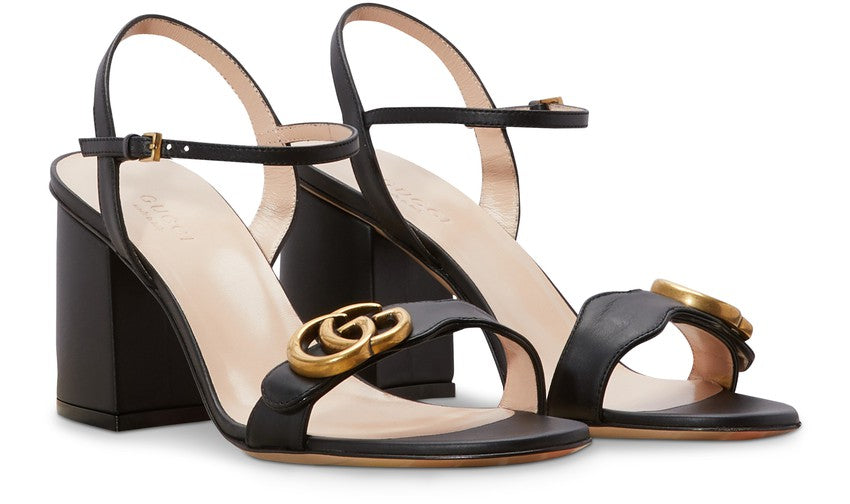 Sandalias GUCCI Marmont de piel con tacón medio