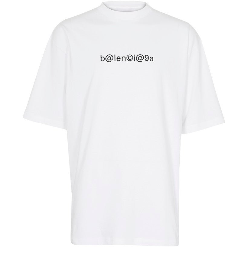 BALENCIAGA Camiseta de manga corta con logo de corte grande