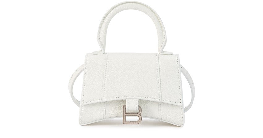 BALENCIAGA Bolso mini Hourglass con asa superior