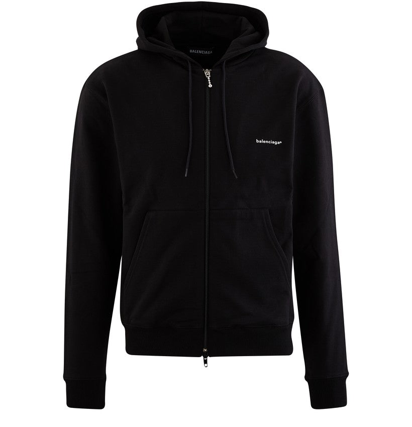 BALENCIAGA Zipped Hooded Sweatshirt