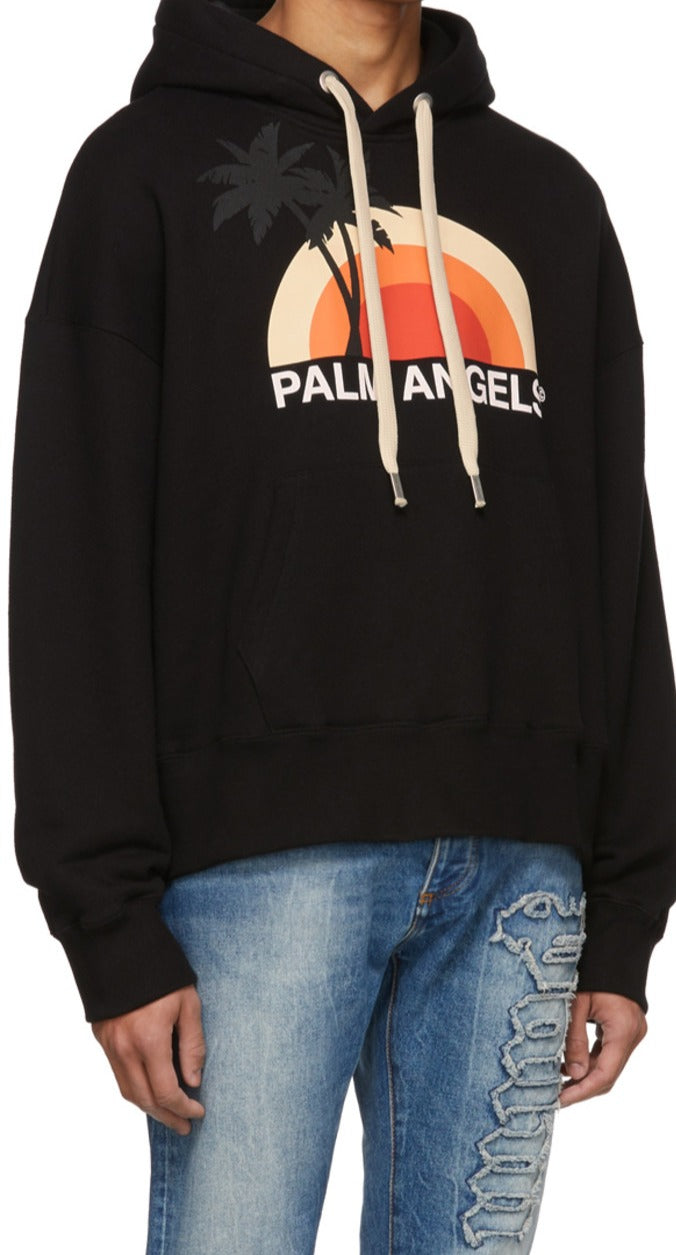 Men Palm Angels Black Sunset Hoodie