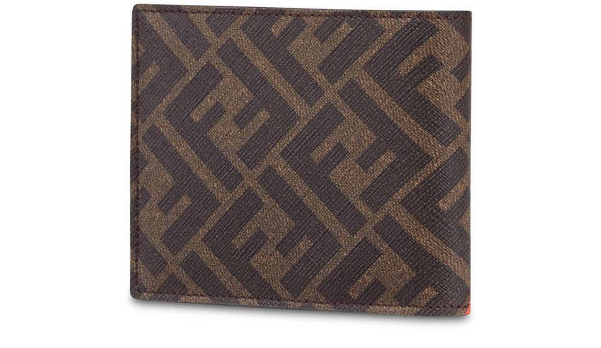 Fendi Us Dollar Wallet - Brown fabric bi-fold