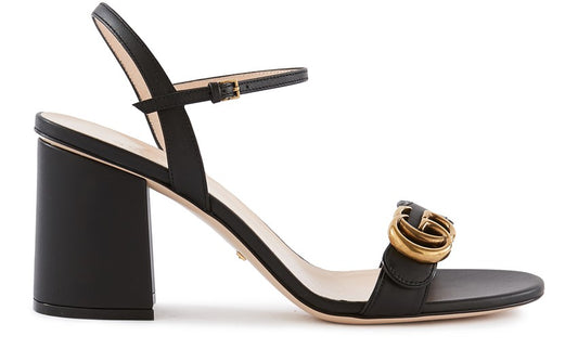 GUCCI Marmont Leather mid-heel sandals