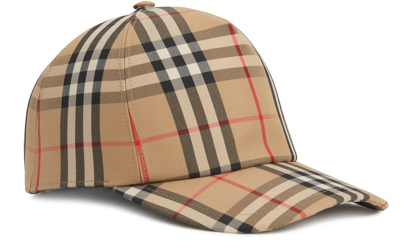 BURBERRY Gorra trucker con estampado de cuadros