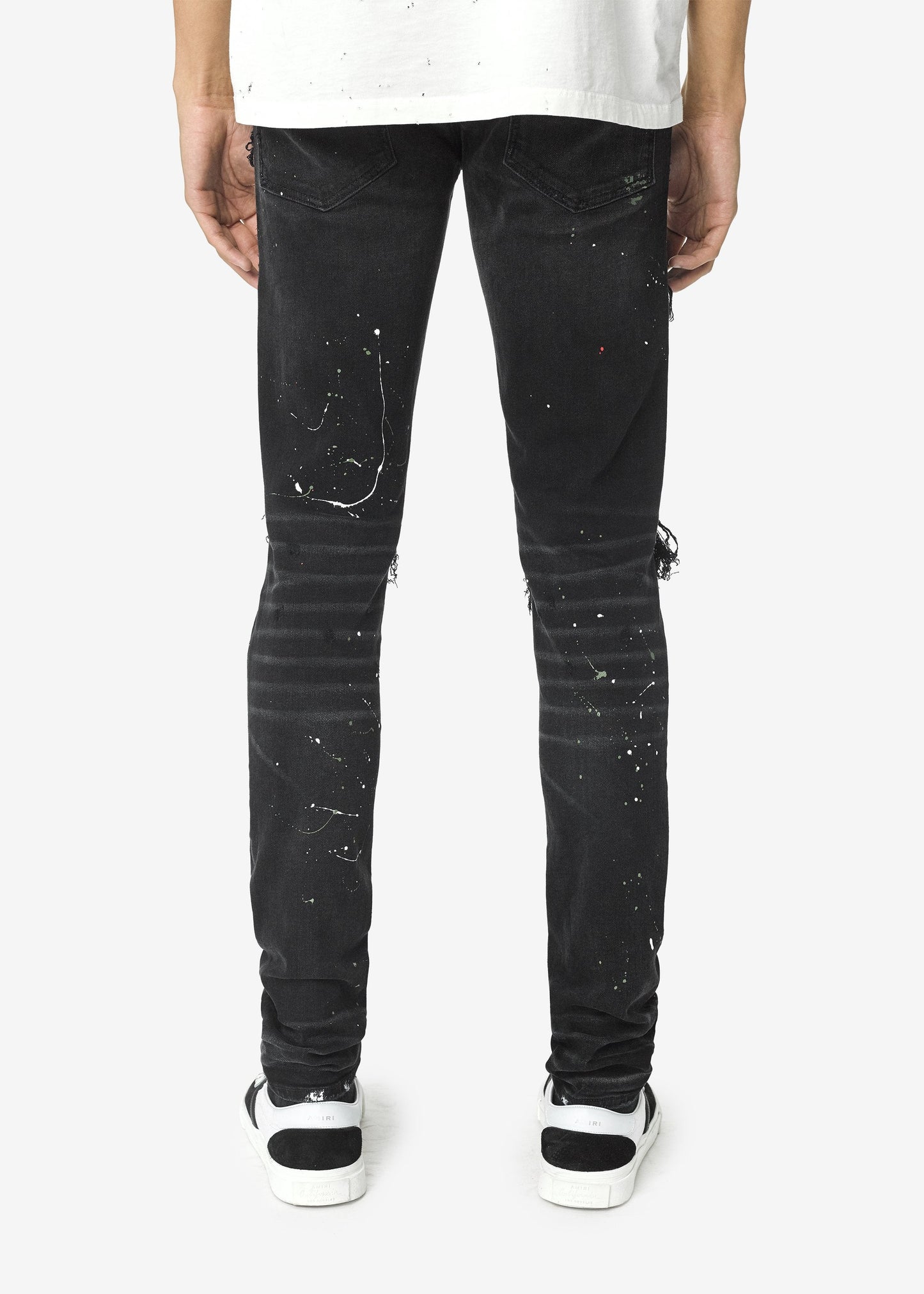 MEN AMIRI ART PATCH JEAN AGED BLACK