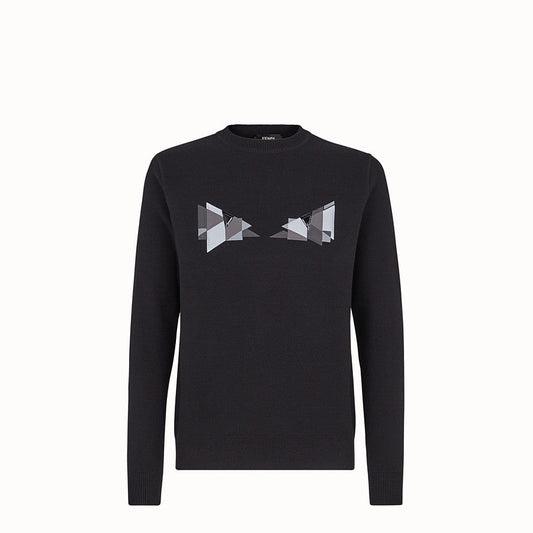 Fendi Pull en laine noir Homme