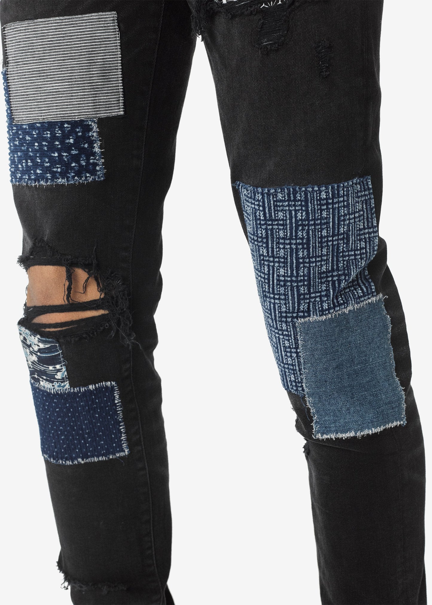 MEN AMIRI JAPANESE REPAIR JEAN AGED BLACK