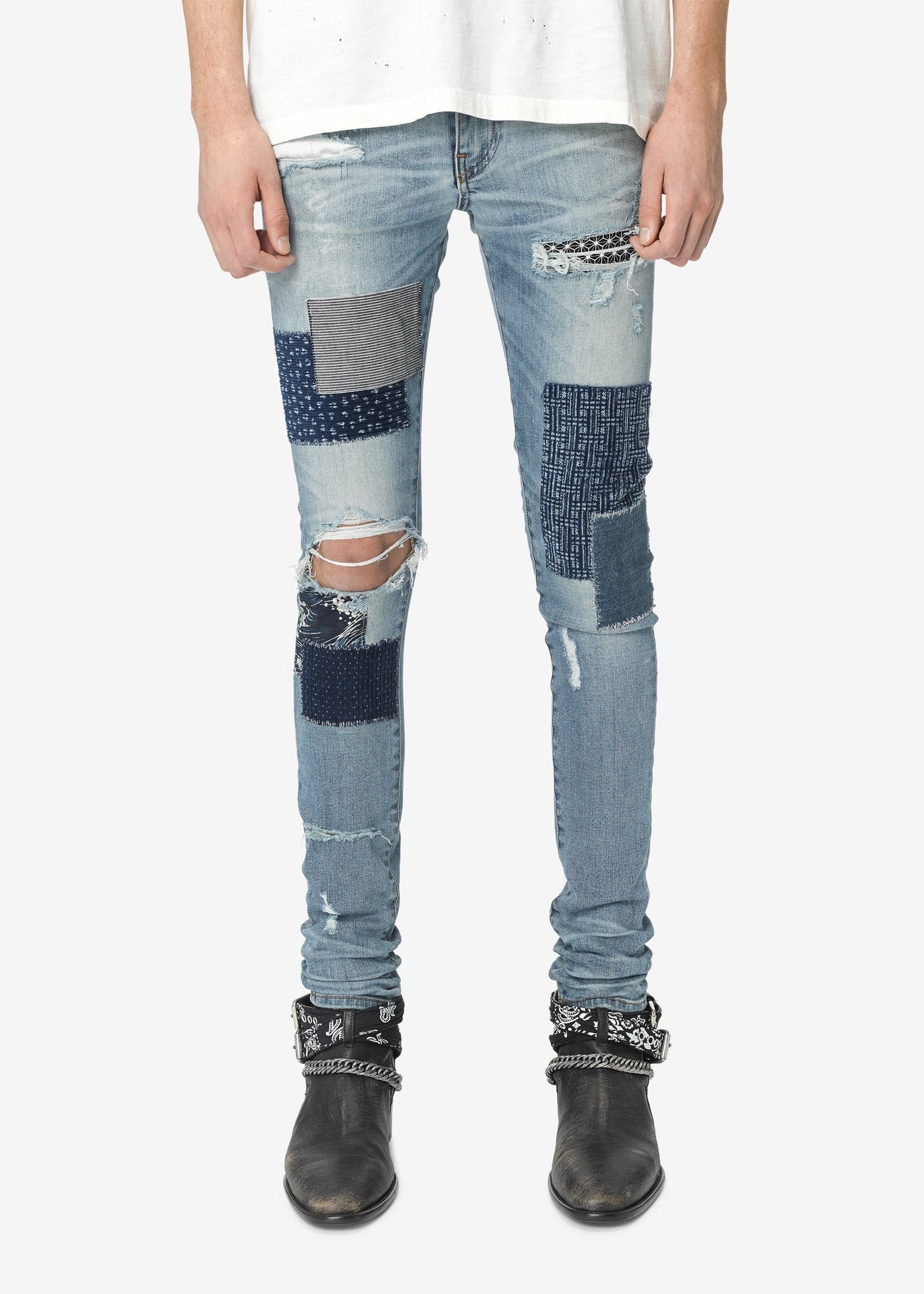 MEN AMIRI JAPANESE REPAIR JEAN ROSEBOWL