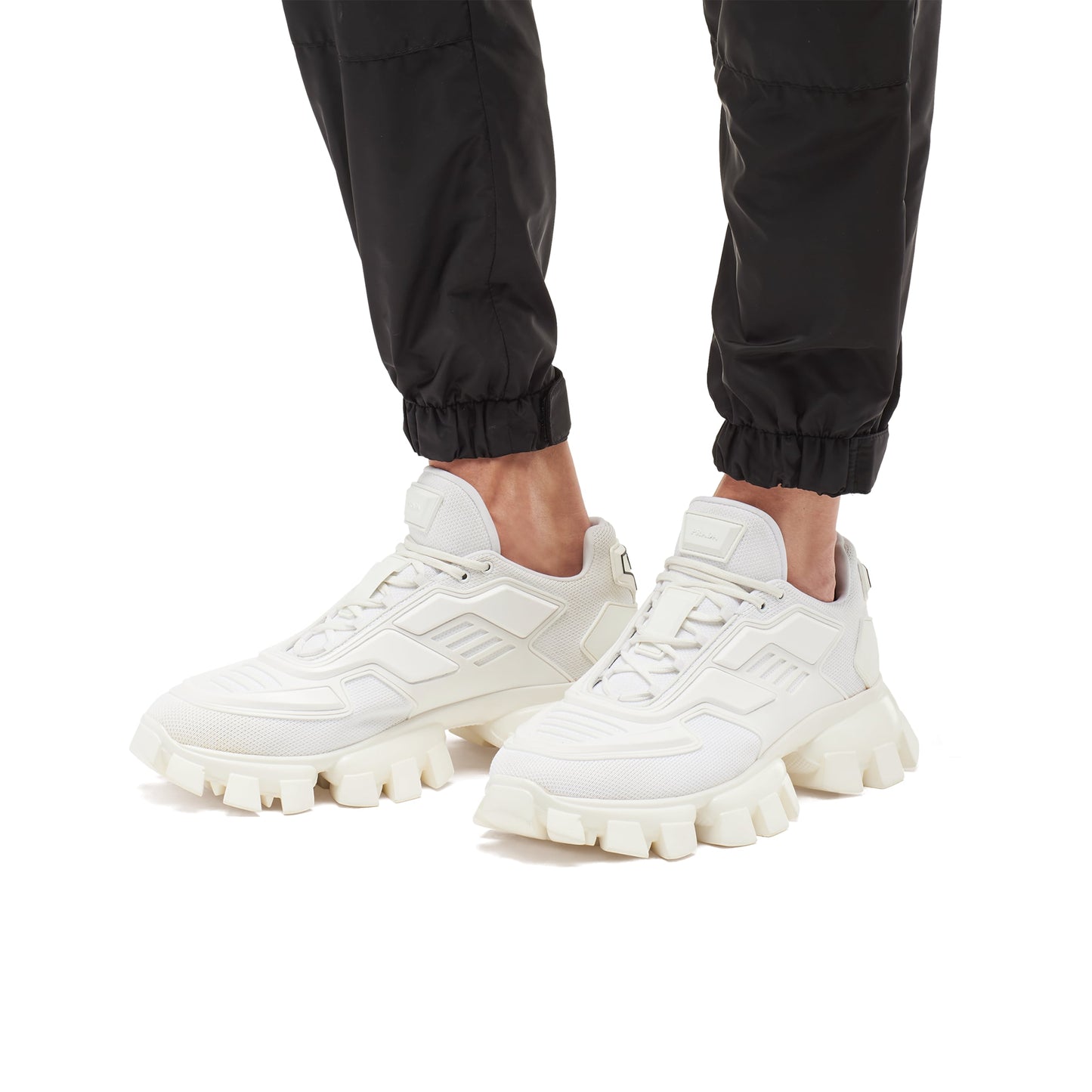 Hombre Prada Zapatillas Cloudbust Thunder de punto Blanco