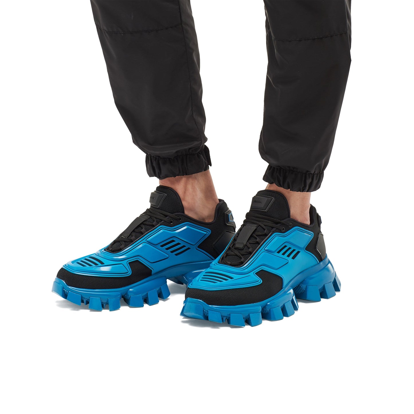 Men Prada Cloudbust Thunder knit sneakers Blue