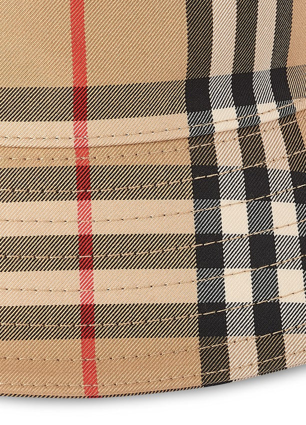 BURBERRY Sombrero de pescador con estampado de cuadros