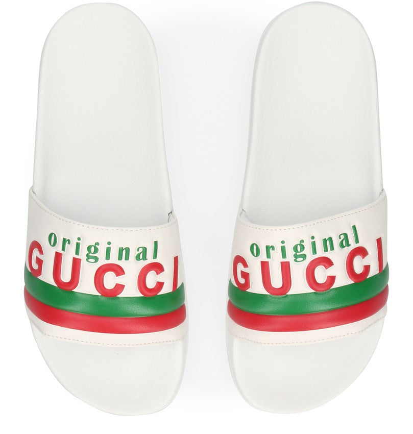 Chanclas con logo de GUCCI