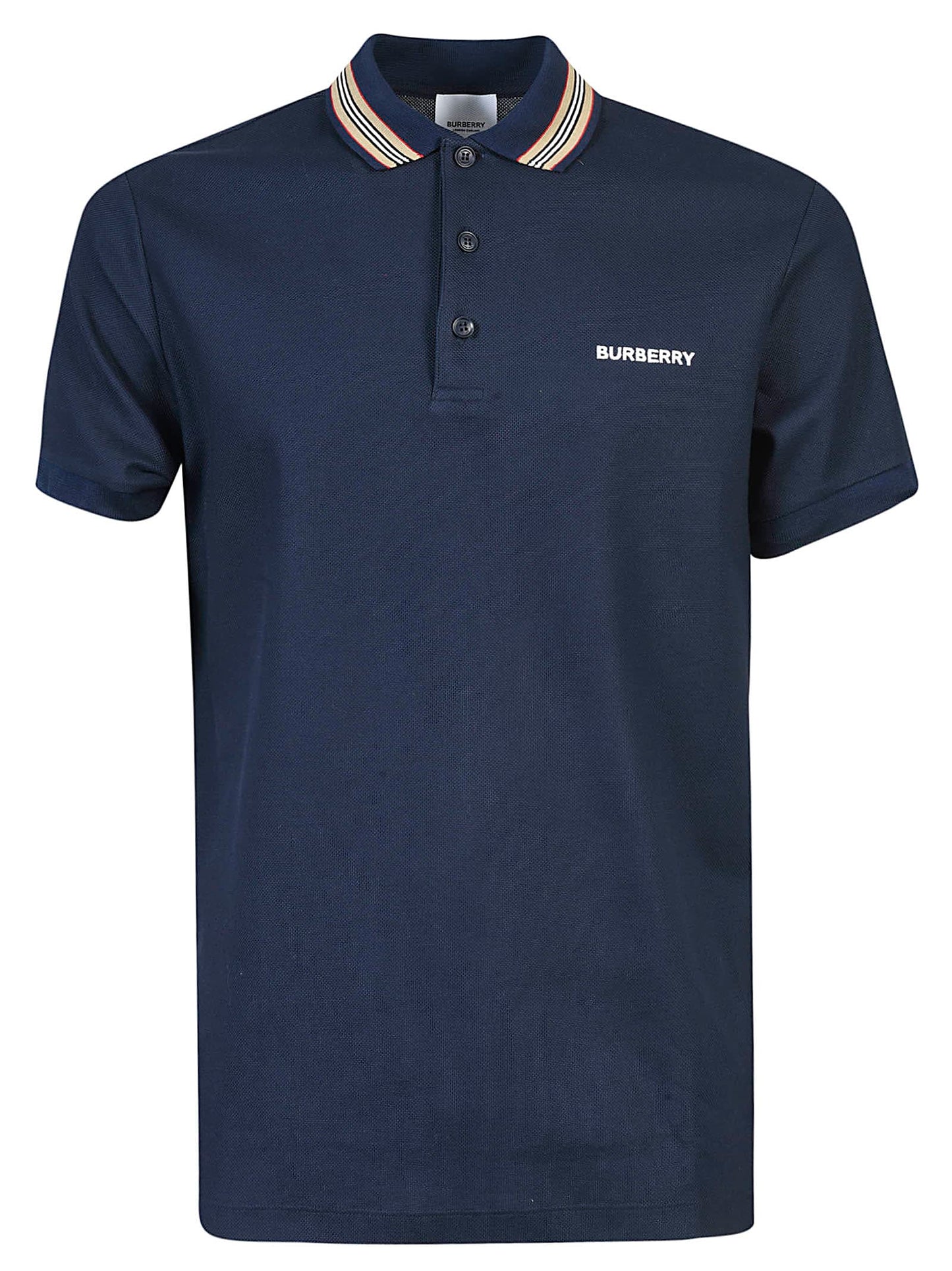 Men BURBERRY Navy LOGO POLO SHIRT